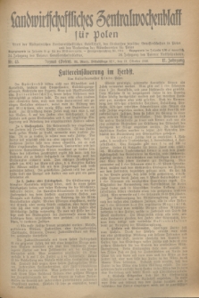 Landwirtschaftliches Zentralwochenblatt für Polen : Blatt der Westpolnischen Landwirtschaftlichen Gesellschaft, des Verbandes deutscher Genossenschaften in Polen und des Verbandes der Güterbeamten für Polen. Jg.17, Nr. 43 (21 Oktober 1936) + dod.