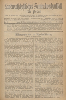 Landwirtschaftliches Zentralwochenblatt für Polen : Blatt der Westpolnischen Landwirtschaftlichen Gesellschaft, des Verbandes deutscher Genossenschaften in Polen und des Verbandes der Güterbeamten für Polen. Jg.17, Nr. 50 (9 Dezember 1936) + dod.