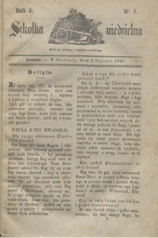 Szkółka niedzielna. R.1, nr 1 (1 stycznia 1837)
