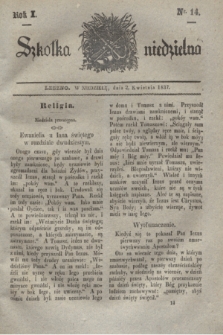 Szkółka niedzielna. R.1, nr 14 (2 kwietnia 1837)