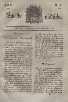 Szkółka niedzielna. R.1, nr 39 (24 września 1837)