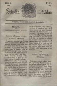 Szkółka niedzielna. R.1, nr 41 (8 października 1837)