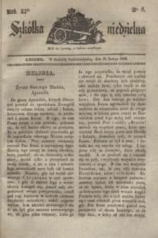 Szkółka niedzielna. R.2, nr 8 (18 lutego 1838)