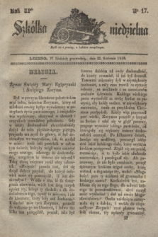 Szkółka niedzielna. R.2, nr 17 (22 kwietnia 1838)