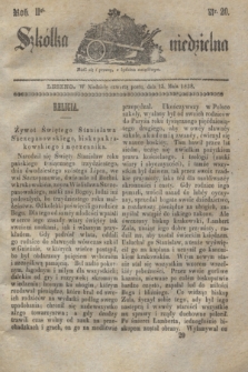 Szkółka niedzielna. R.2, nr 20 (13 maia 1838)