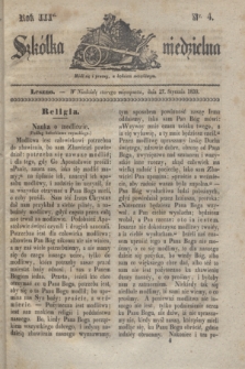 Szkółka niedzielna. R.3, nr 4 (27 stycznia 1839)