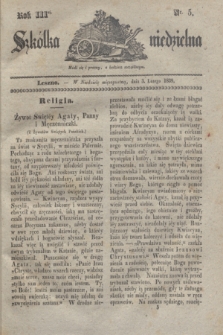 Szkółka niedzielna. R.3, nr 5 (3 lutego 1839)