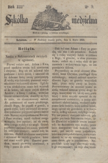 Szkółka niedzielna. R.3, nr 9 (3 marca 1839)
