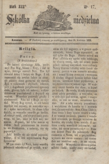 Szkółka niedzielna. R.3, nr 17 (28 kwietnia 1839)