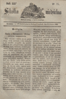 Szkółka niedzielna. R.3, nr 25 (23 czerwca 1839)