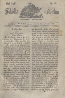 Szkółka niedzielna. R.3, nr 48 (1 grudnia 1839)