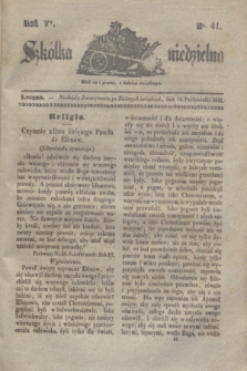 Szkółka niedzielna. R.5, nr 41 (10 października 1841)