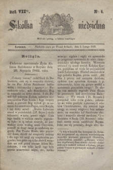 Szkółka niedzielna. R.7, nr 6 (5 lutego 1843)