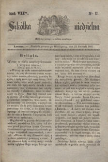 Szkółka niedzielna. R.7, nr 17 (23 kwietnia 1843)