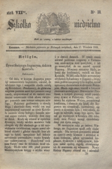 Szkółka niedzielna. R.7, nr 38 (17 września 1843)