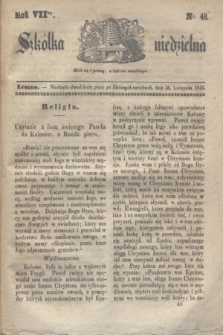 Szkółka niedzielna. R.7, nr 48 (26 listopada 1843)