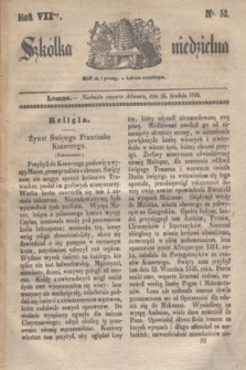 Szkółka niedzielna. R.7, nr 52 (24 grudnia 1843)