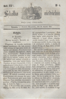 Szkółka niedzielna. R.9, nr 4 (26 stycznia 1845)