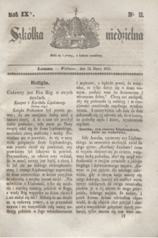 Szkółka niedzielna. R.9, nr 12 (23 marca 1845)
