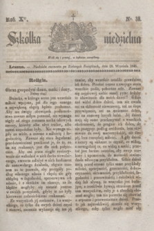 Szkółka niedzielna. R.10, nr 38 (20 września 1846)