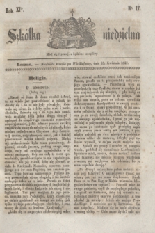 Szkółka niedzielna. R.11, nr 17 (25 kwietnia 1847)