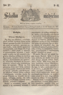 Szkółka niedzielna. R.11, nr 43 (24 października 1847)