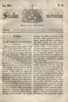 Szkółka niedzielna. R.13, nr 45 (4 listopada 1849)