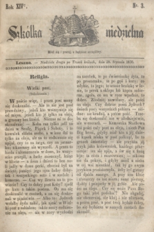 Szkółka niedzielna. R.14, nr 3 (20 stycznia 1850)