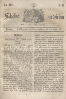 Szkółka niedzielna. R.14, nr 38 (22 września 1850)
