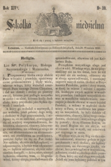 Szkółka niedzielna. R.14, nr 39 (29 września 1850)