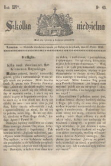 Szkółka niedzielna. R.14, nr 43 (27 października 1850)