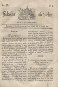 Szkółka niedzielna. R.15, nr 2 (12 stycznia 1851)