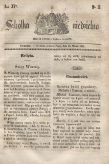 Szkółka niedzielna. R.15, nr 13 (30 marca 1851)