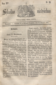 Szkółka niedzielna. R.15, nr 38 (21 września 1851)