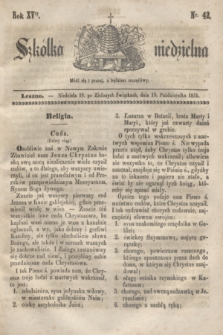 Szkółka niedzielna. R.15, nr 42 (19 października 1851)