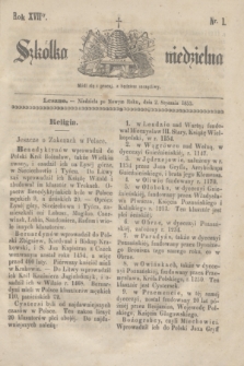 Szkółka niedzielna. R.17, nr 1 (2 stycznia 1853)