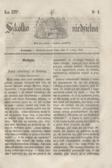 Szkółka niedzielna. R.17, nr 9 (27 lutego 1853)