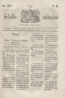 Szkółka niedzielna. R.17, nr 33 (21 sierpnia 1853)
