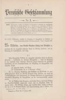 Preußische Gesetzsammlung. 1907, Nr. 1 (14 Januar)