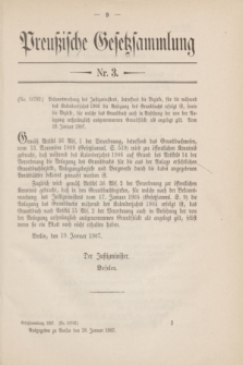 Preußische Gesetzsammlung. 1907, Nr. 3 (28 Januar)