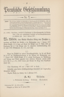 Preußische Gesetzsammlung. 1907, Nr. 7 (26 Februar)