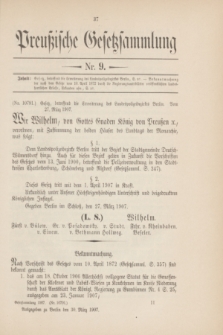 Preußische Gesetzsammlung. 1907, Nr. 9 (30 März)