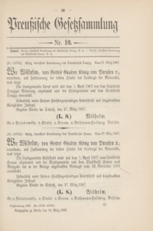 Preußische Gesetzsammlung. 1907, Nr. 10 (30 März)