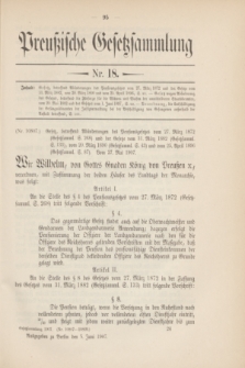 Preußische Gesetzsammlung. 1907, Nr. 18 (5 Juni)