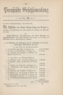 Preußische Gesetzsammlung. 1907, Nr. 19 (7 Juni)