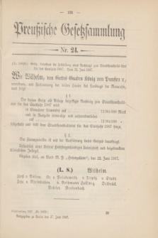 Preußische Gesetzsammlung. 1907, Nr. 24 (27 Juni)