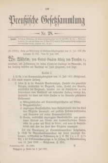 Preußische Gesetzsammlung. 1907, Nr. 28 (6 Juli)