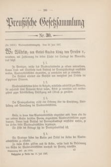 Preußische Gesetzsammlung. 1907, Nr. 30 (16 Juli)