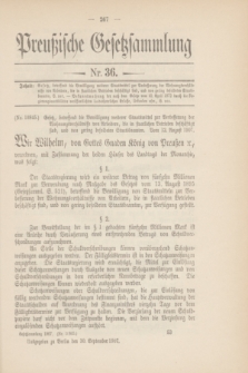 Preußische Gesetzsammlung. 1907, Nr. 36 (30 September)