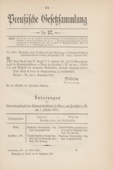 Preußische Gesetzsammlung. 1907, Nr. 37 (30 September)